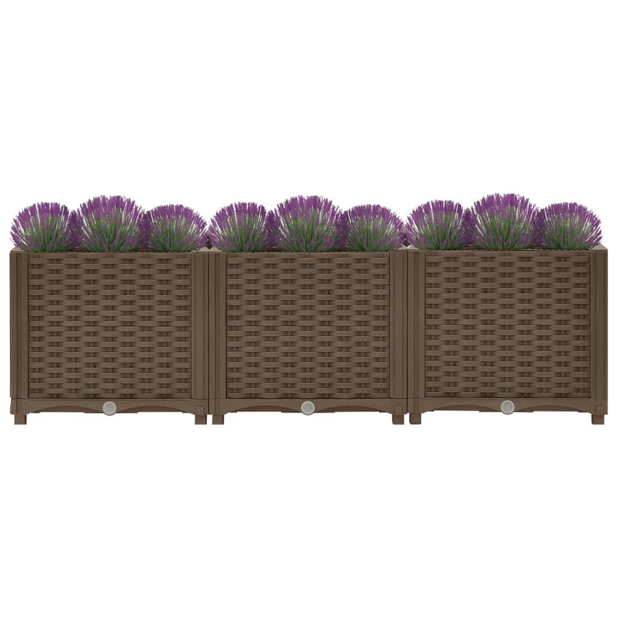 Plantenbak Verhoogd Polypropyleen 120 x 40 x 38 cm Bruin