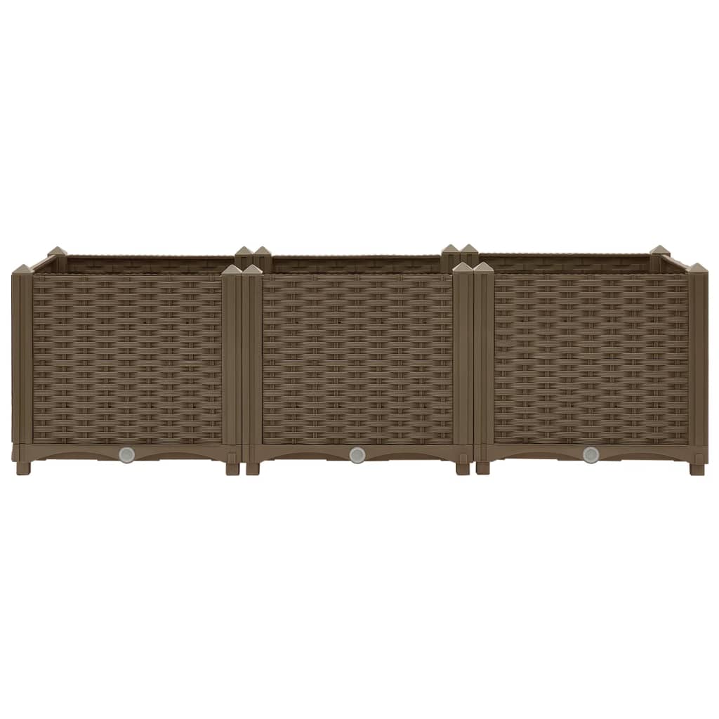 Plantenbak Verhoogd Polypropyleen 120 x 40 x 38 cm Bruin