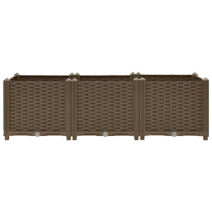 Plantenbak Verhoogd Polypropyleen 120 x 40 x 38 cm Bruin