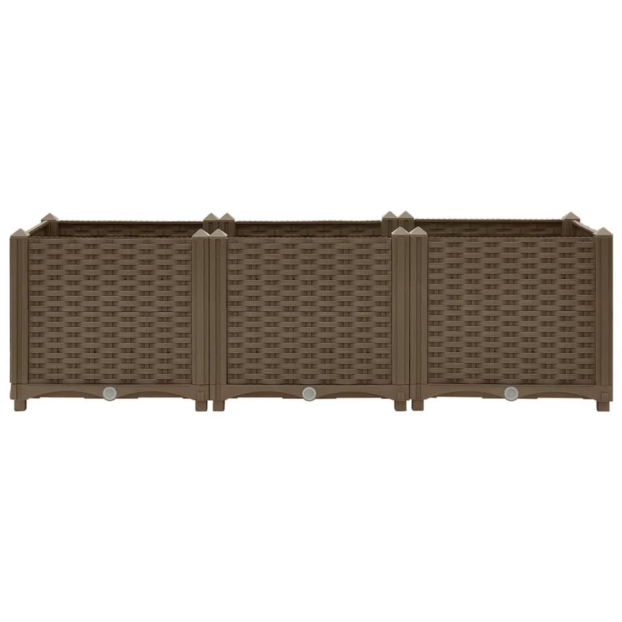 Plantenbak Verhoogd Polypropyleen 120 x 40 x 38 cm Bruin