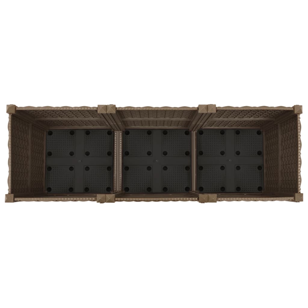 Plantenbak Verhoogd Polypropyleen 120 x 40 x 38 cm Bruin