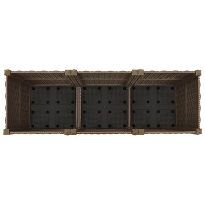 Plantenbak Verhoogd Polypropyleen 120 x 40 x 38 cm Bruin