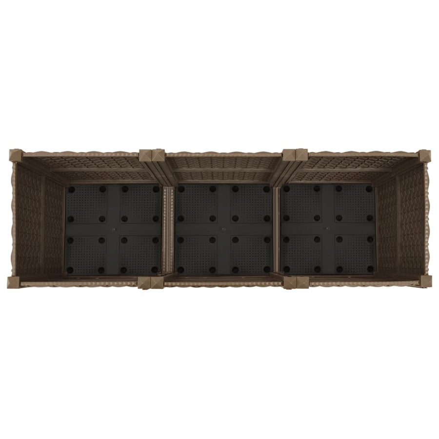 Plantenbak Verhoogd Polypropyleen 120 x 40 x 38 cm Bruin