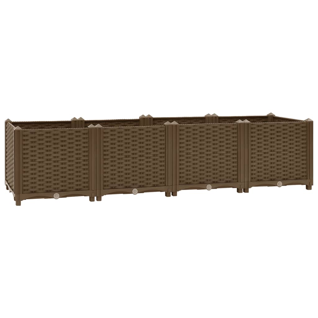 Plantenbak Verhoogd Polypropyleen 160 x 40 x 38 cm Bruin