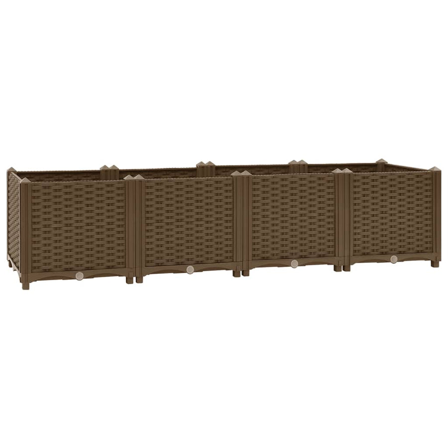 Plantenbak Verhoogd Polypropyleen 160 x 40 x 38 cm Bruin