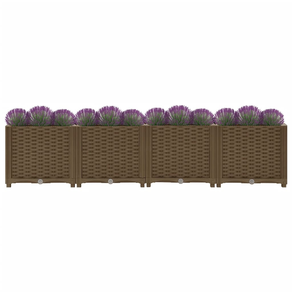 Plantenbak Verhoogd Polypropyleen 160 x 40 x 38 cm Bruin