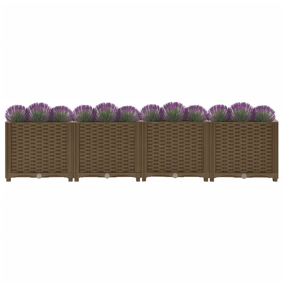 Plantenbak Verhoogd Polypropyleen 160 x 40 x 38 cm Bruin