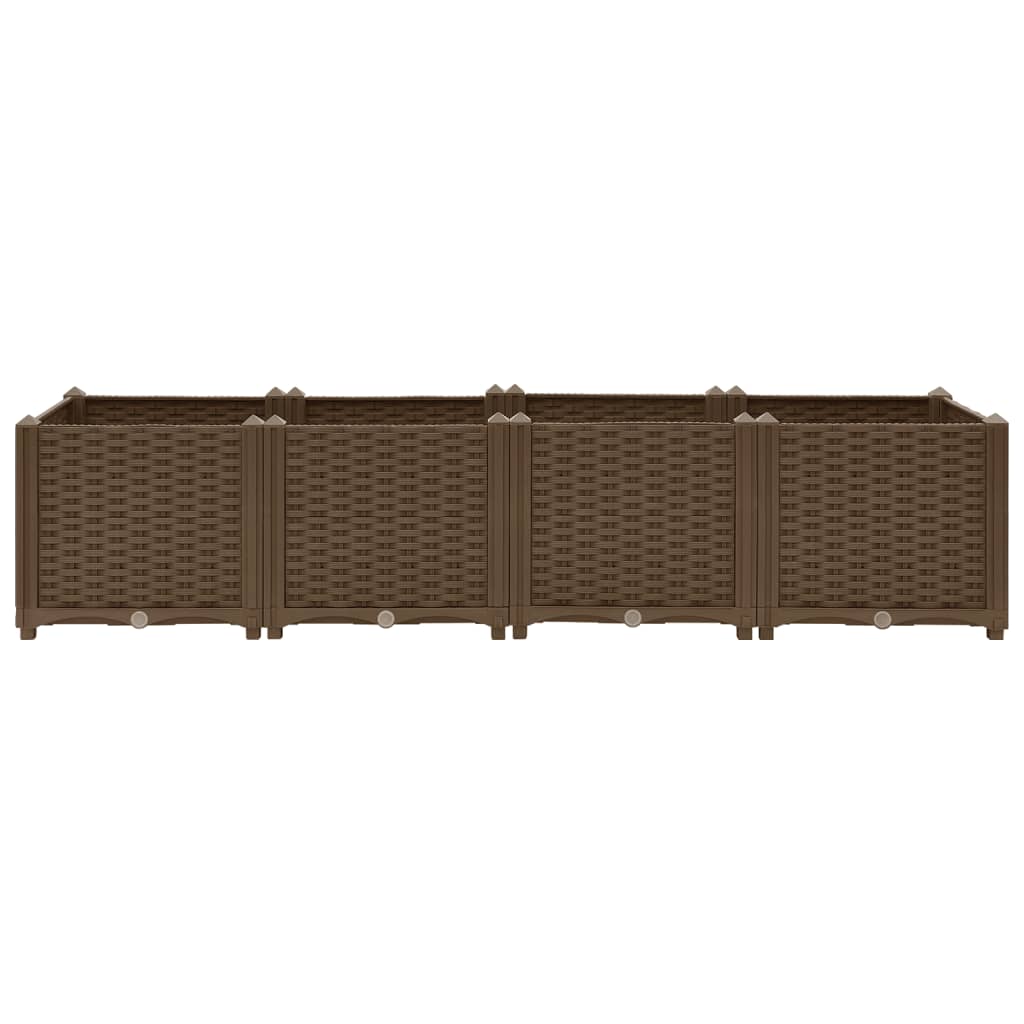 Plantenbak Verhoogd Polypropyleen 160 x 40 x 38 cm Bruin