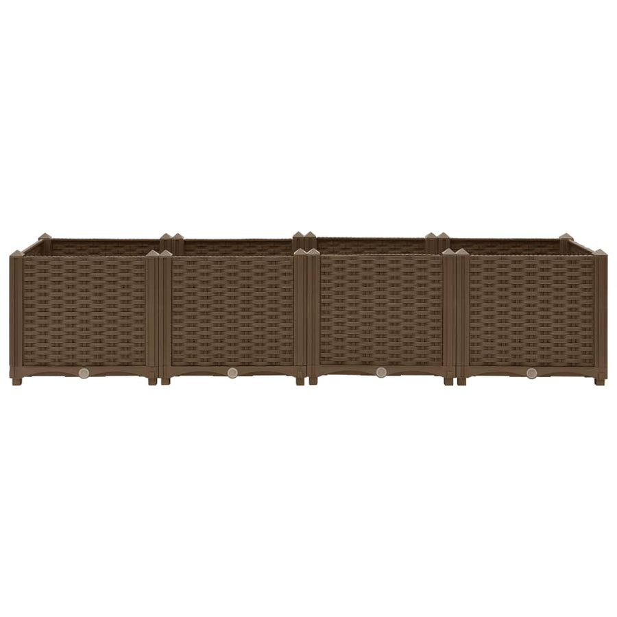 Plantenbak Verhoogd Polypropyleen 160 x 40 x 38 cm Bruin