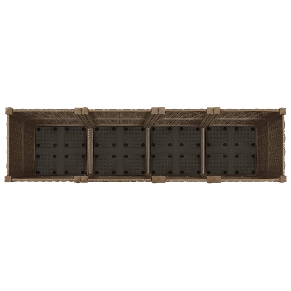 Plantenbak Verhoogd Polypropyleen 160 x 40 x 38 cm Bruin
