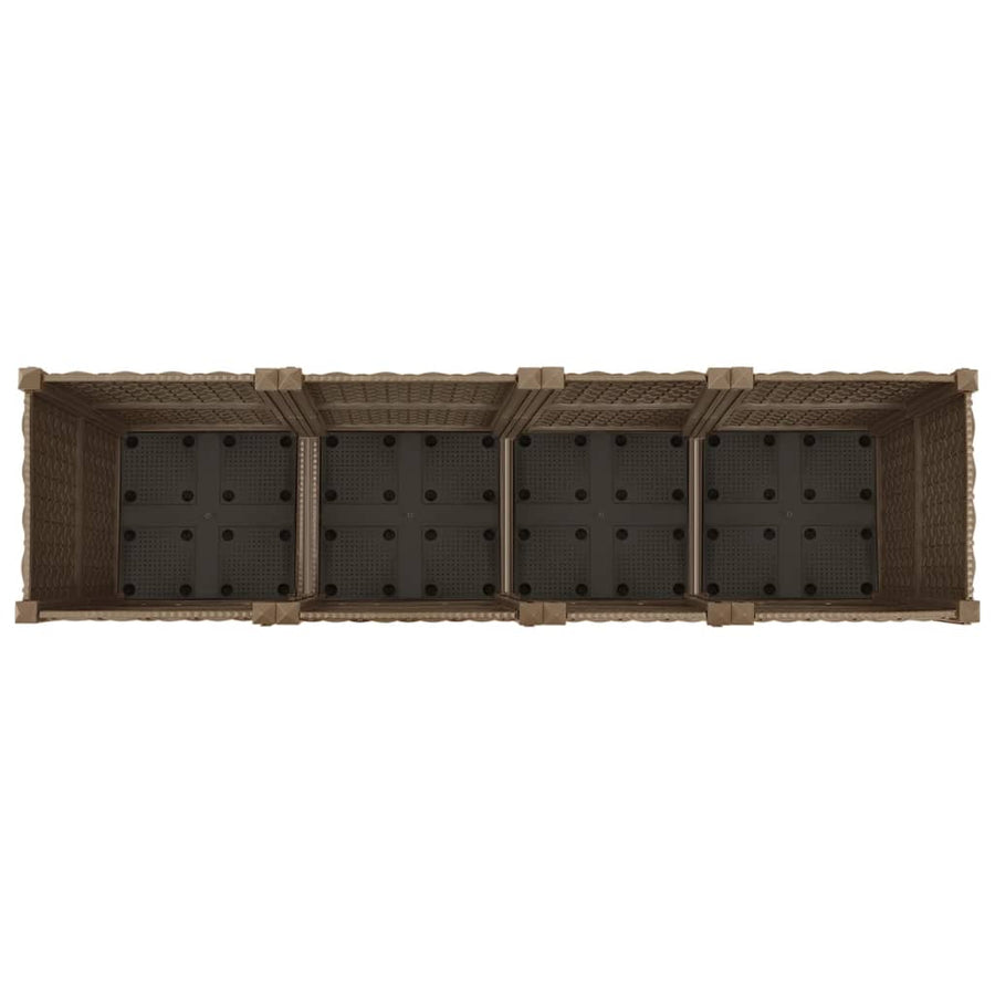 Plantenbak Verhoogd Polypropyleen 160 x 40 x 38 cm Bruin