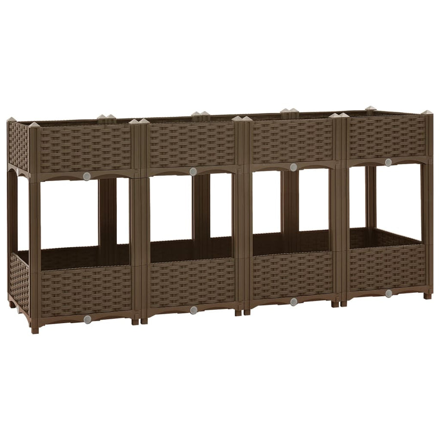 Plantenbak Verhoogd Polypropyleen 160 x 40 x 71 cm Bruin