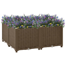Plantenbak Verhoogd Polypropyleen 80 x 80 x 38 cm Bruin