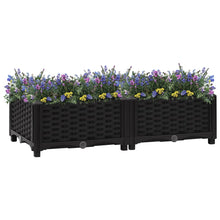 Plantenbak Verhoogd Polypropyleen 80 x 40 x 23 cm Zwart