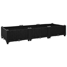 Plantenbak Verhoogd Polypropyleen 120 x 40 x 23 cm Zwart