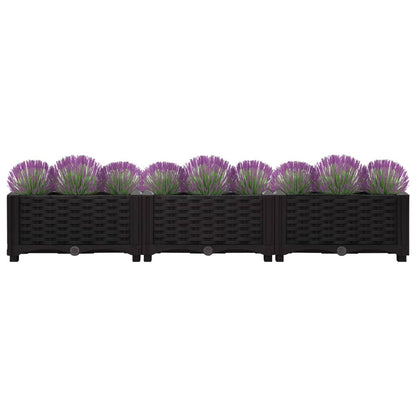 Plantenbak Verhoogd Polypropyleen 120 x 40 x 23 cm Zwart