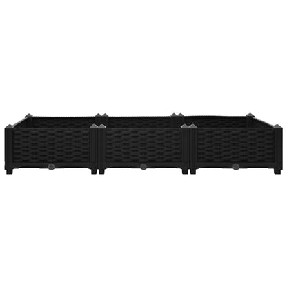 Plantenbak Verhoogd Polypropyleen 120 x 40 x 23 cm Zwart