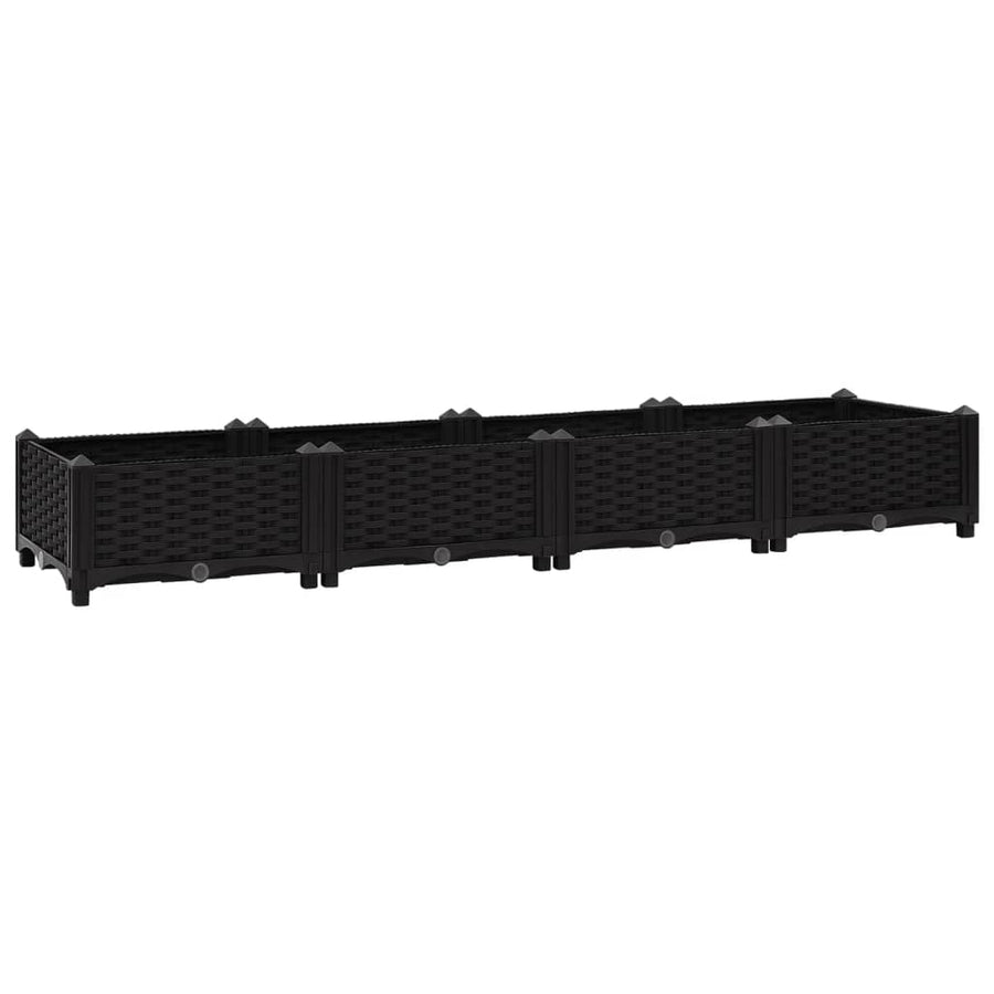 Plantenbak Verhoogd Polypropyleen 160 x 40 x 23 cm Zwart