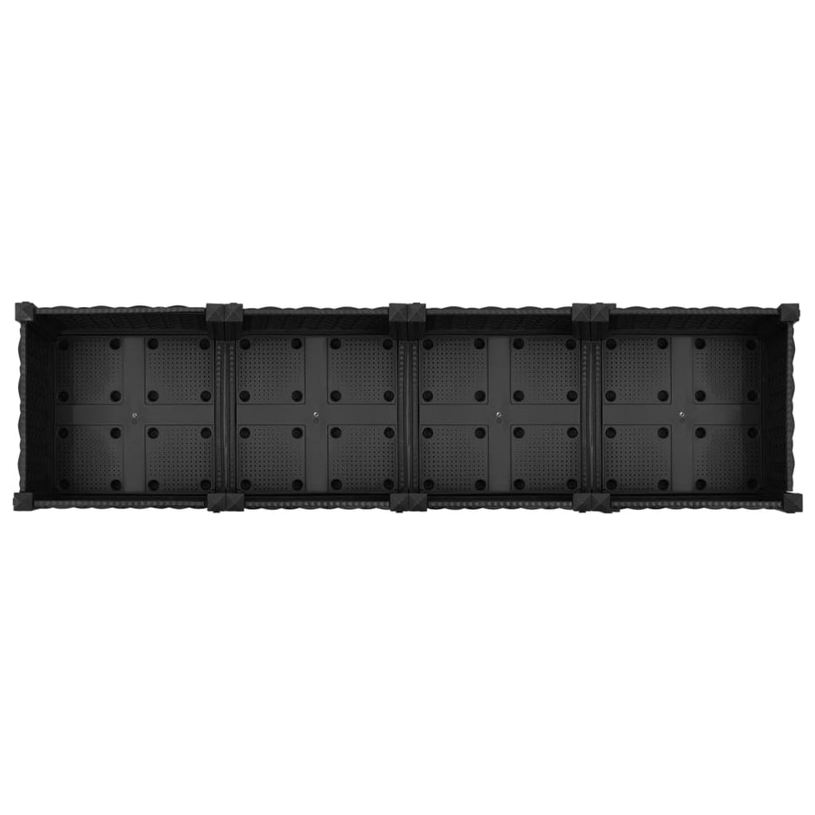 Plantenbak Verhoogd Polypropyleen 160 x 40 x 23 cm Zwart