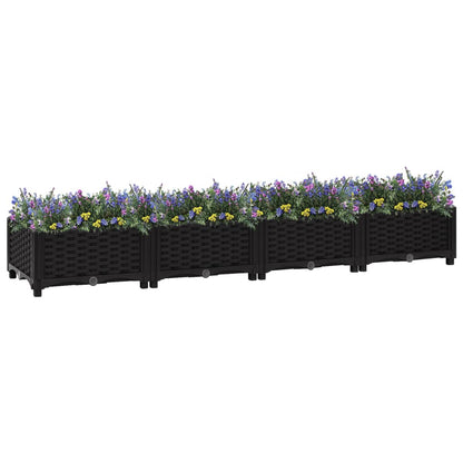 Plantenbak Verhoogd Polypropyleen 160 x 40 x 23 cm Zwart