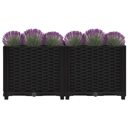 Plantenbak Verhoogd Polypropyleen 80 x 40 x 38 cm Zwart