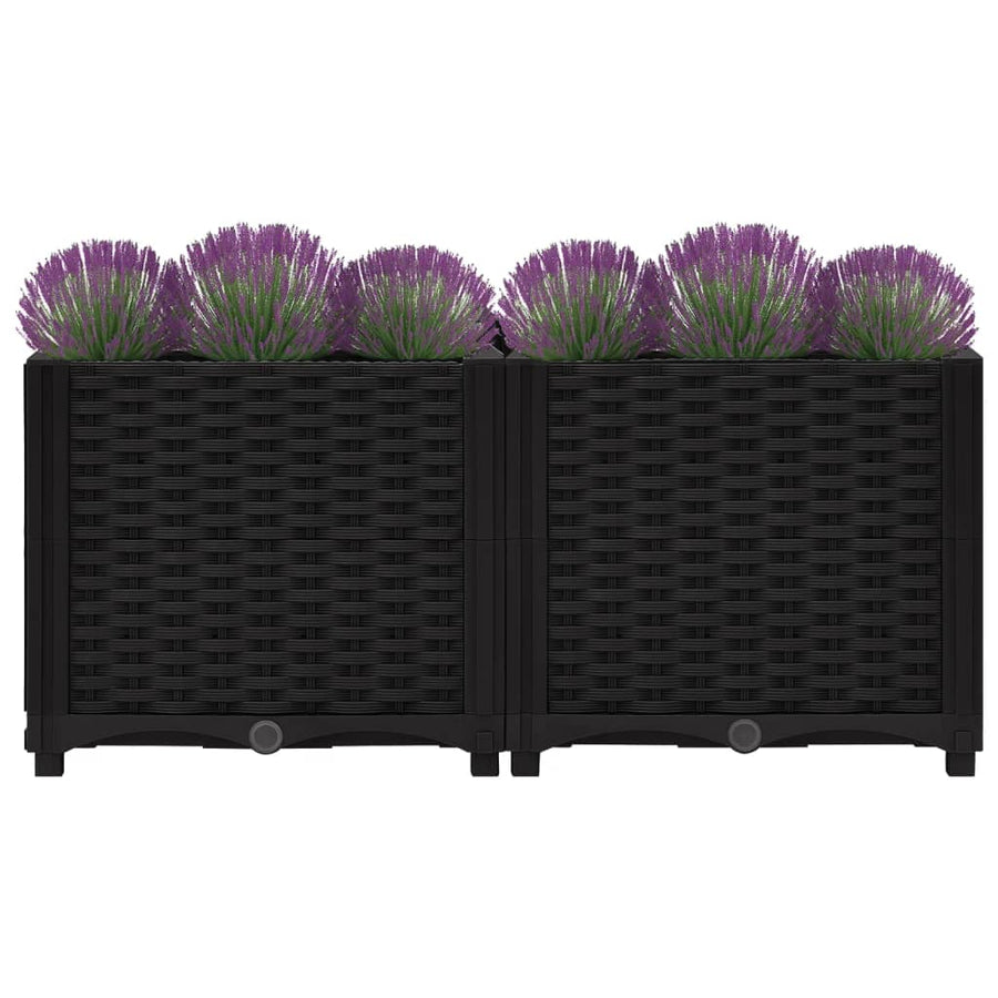 Plantenbak Verhoogd Polypropyleen 80 x 40 x 38 cm Zwart