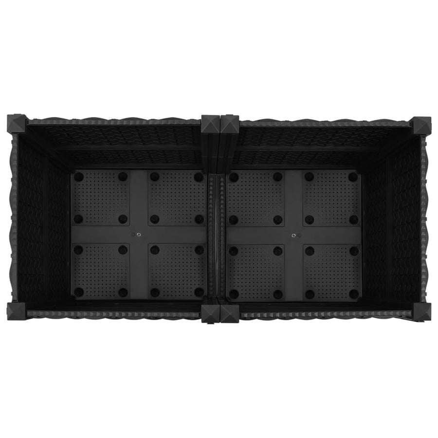 Plantenbak Verhoogd Polypropyleen 80 x 40 x 38 cm Zwart