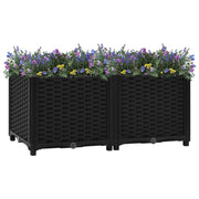 Plantenbak verhoogd 80x40x38 cm zwart polypropyleen