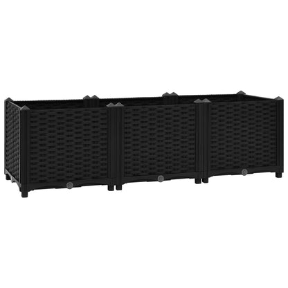 Plantenbak Verhoogd Polypropyleen 120 x 40 x 38 cm Zwart