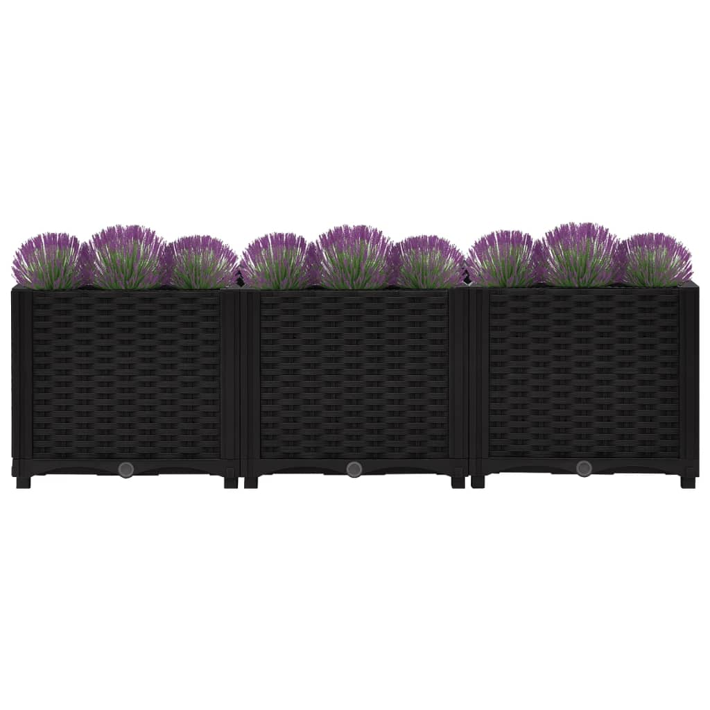 Plantenbak Verhoogd Polypropyleen 120 x 40 x 38 cm Zwart
