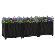Plantenbak verhoogd 120x40x38 cm zwart polypropyleen