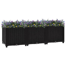 Plantenbak Verhoogd Polypropyleen 120 x 40 x 38 cm Zwart