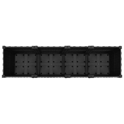 Plantenbak Verhoogd Polypropyleen 160 x 40 x 38 cm Zwart