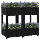 Plantenbak verhoogd 80x40x71 cm zwart polypropyleen