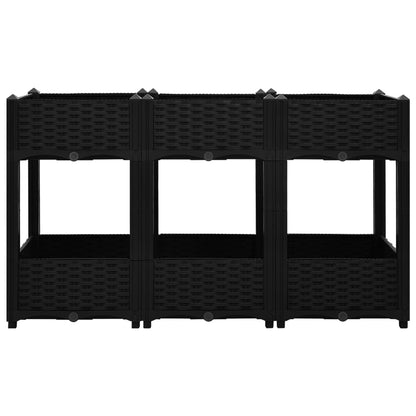 Plantenbak Verhoogd Polypropyleen 120 x 40 x 71 cm Zwart