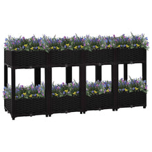 Plantenbak Verhoogd Polypropyleen 160 x 40 x 71 cm Zwart