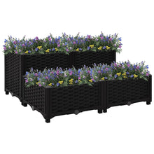 Plantenbak Verhoogd 80X80X38 Cm Polypropyleen 80 x 80 x (23-38) cm Zwart