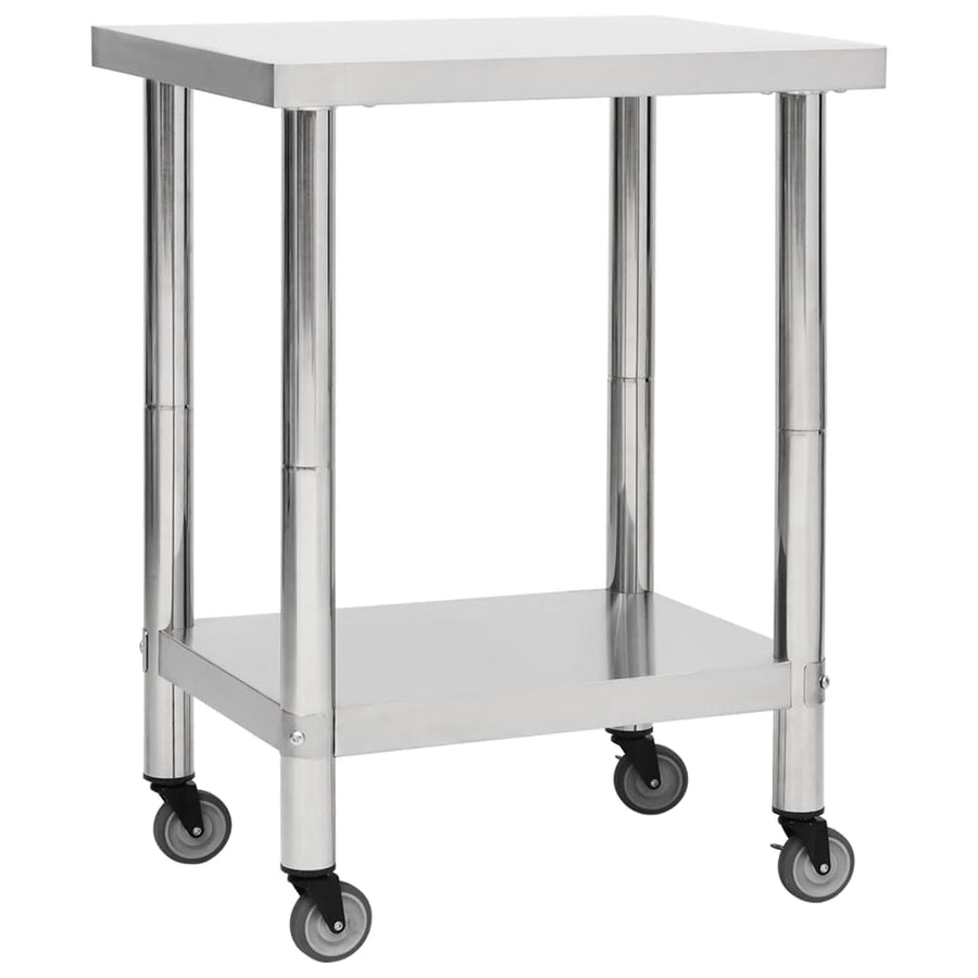 Keukenwerktafel Met Wielen Roestvrij Staal 1 80 x 30 x 85 cm