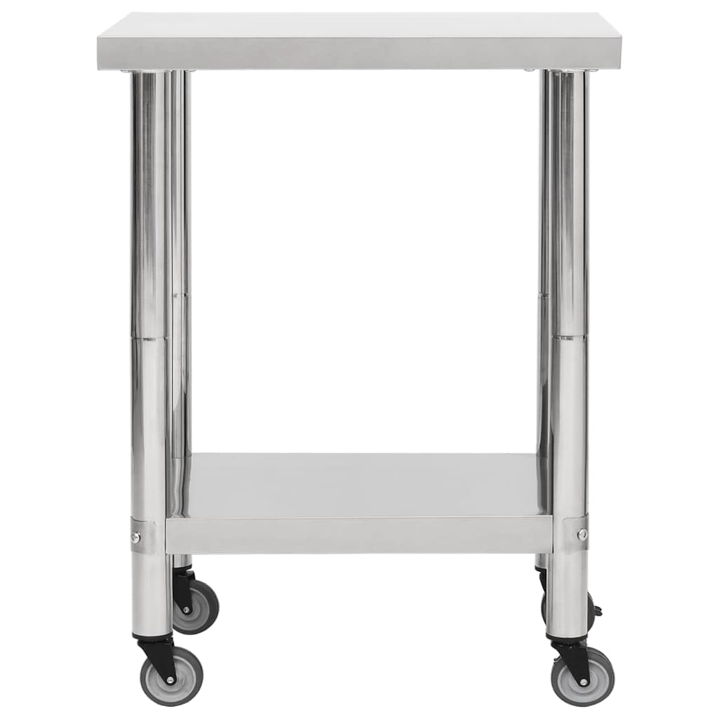 Keukenwerktafel Met Wielen Roestvrij Staal 1 80 x 30 x 85 cm