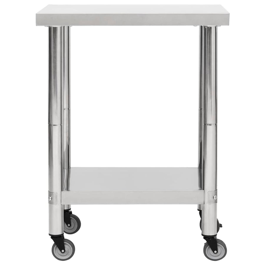 Keukenwerktafel Met Wielen Roestvrij Staal 1 80 x 30 x 85 cm