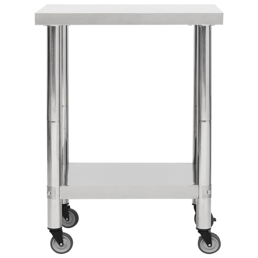 Keukenwerktafel Met Wielen Roestvrij Staal 80 x 45 x 85 cm