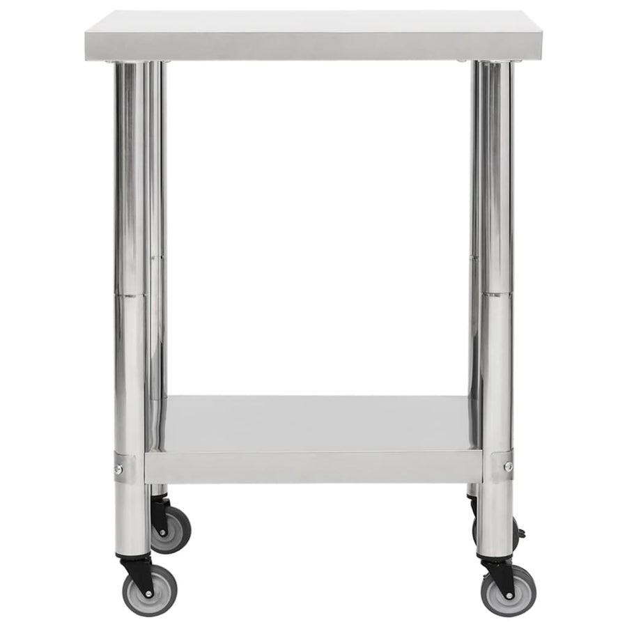 Keukenwerktafel Met Wielen Roestvrij Staal 80 x 45 x 85 cm