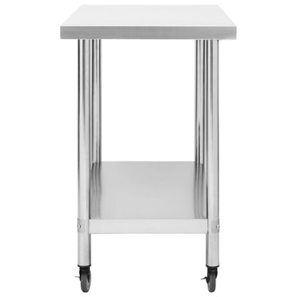 Keukenwerktafel Met Wielen Roestvrij Staal 100 x 45 x 85 cm