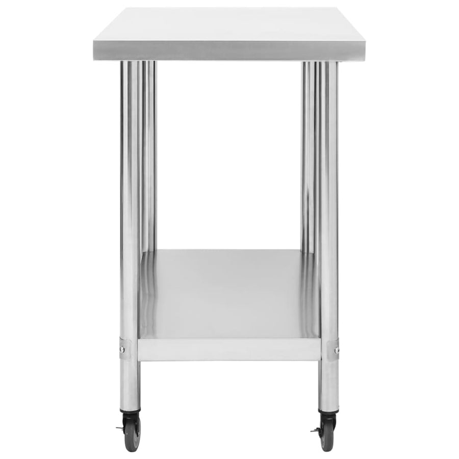 Keukenwerktafel Met Wielen Roestvrij Staal 100 x 45 x 85 cm