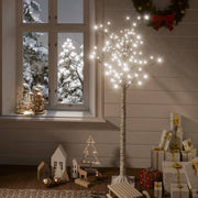 Kerstboom 150 cm wit met 156 koudwitte LED's