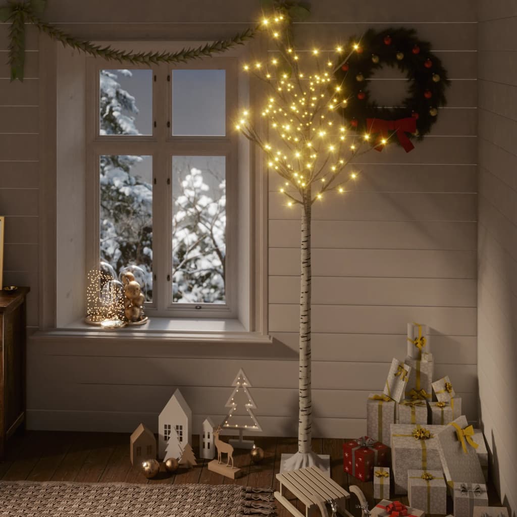 Kerstboom wilg met 200 warmwitte LED's binnen en buiten 1,8 m