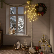 Kerstboom 180 cm wit met 200 warmwitte LED's