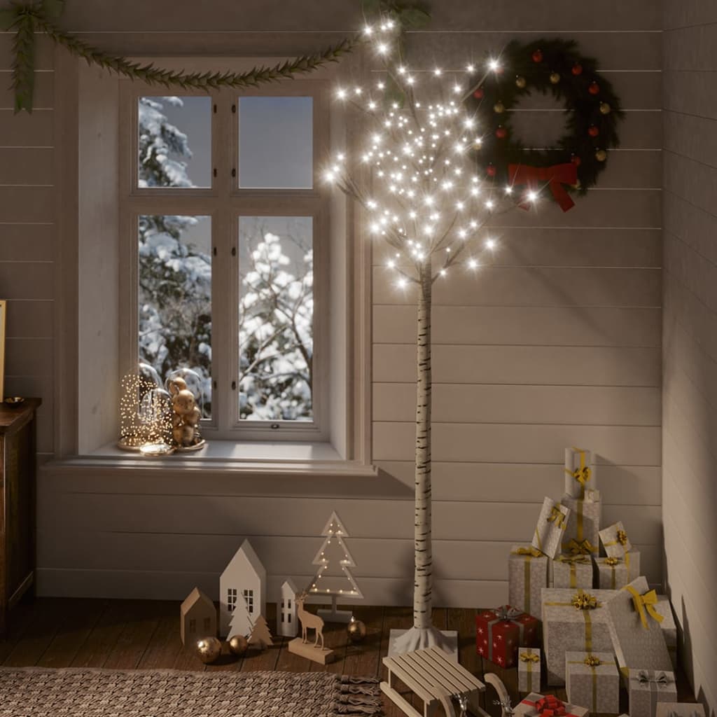 Kerstboom wilg met 200 koudwitte LED's binnen en buiten 1,8 m