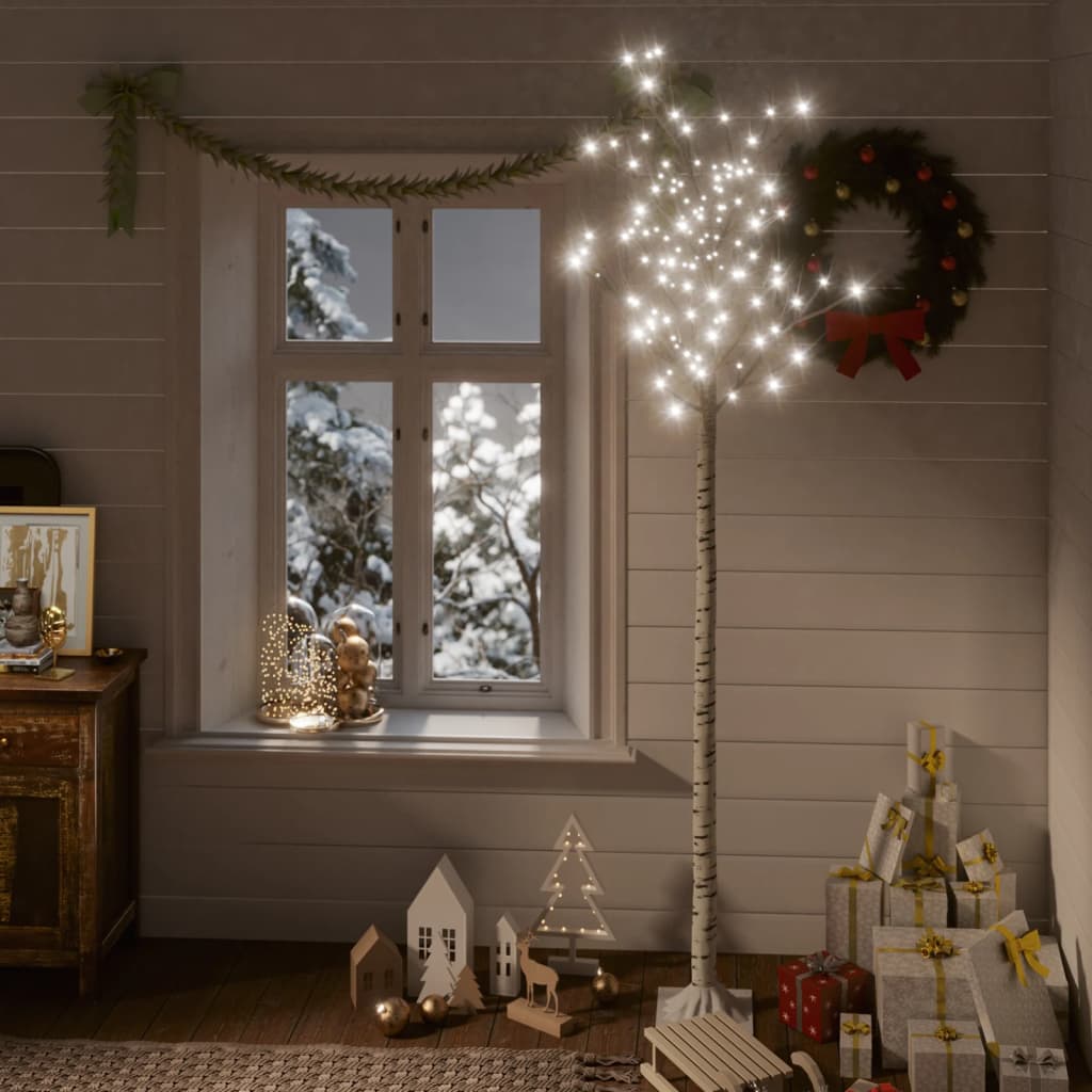 Kerstboom wilg met 220 koudwitte LED's binnen en buiten 2,2 m