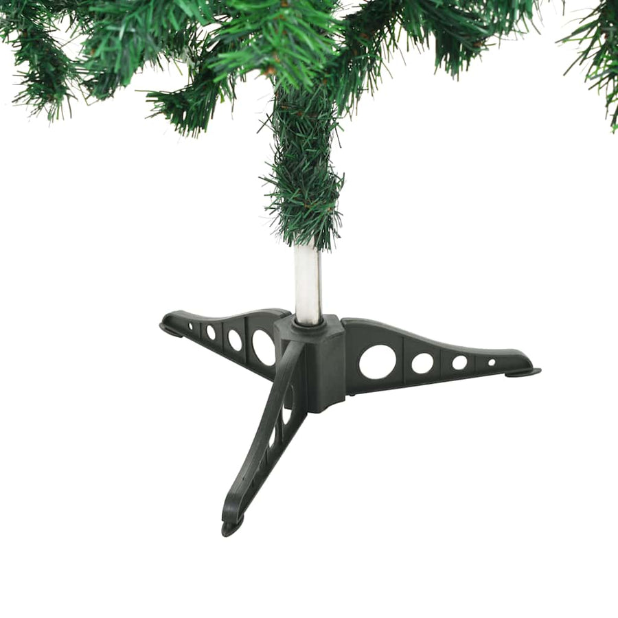 Kunstkerstboom met verlichting en kerstballen 910 takken 210 cm